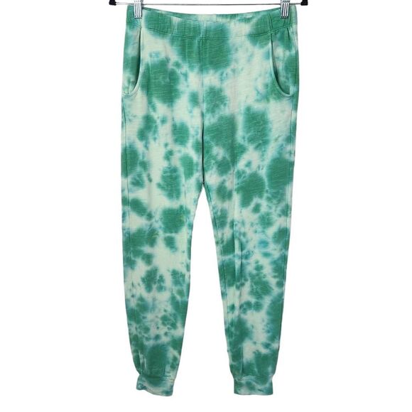 Monrow Green Tie-Dye Joggers NWT Size Small Casual Tie-Dye Jogging Pants - Picture 1 of 8
